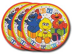 1st birthday party plates