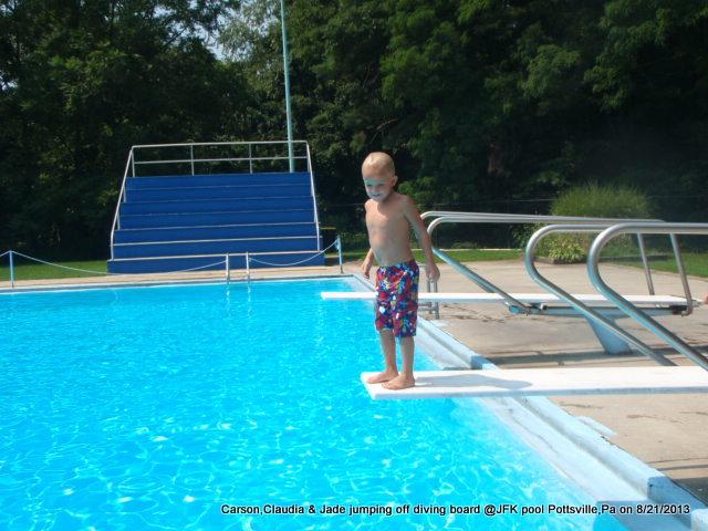 diving jfk pool pottsville,pa carson