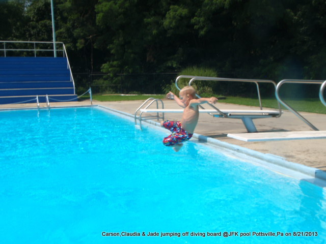 diving jfk pool pottsville,pa carson